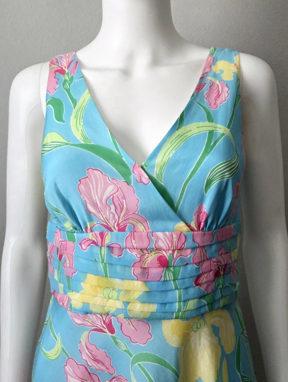 Lilly Pulitzer Silk / Cotton Sleeveless Bold Floral A-Line Dress, Lined, Size 6 - Picture 8 of 16